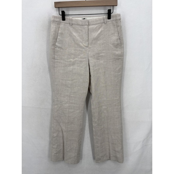 J.CREW Pants - J Crew Kaya Linen Blend Dress Pants Womens 4 Beige Straight Lined Work Career